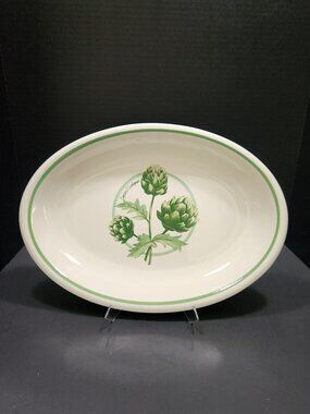 Vintage La Primula "Cynara Scolymus" Artichokes Oval Serving Platter